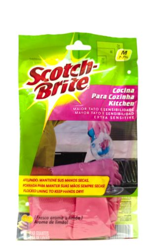 Imagen de GUANTE SCOTCH BRITE PARA COCINA TALLA M AROMA LIMÓN 1 und 