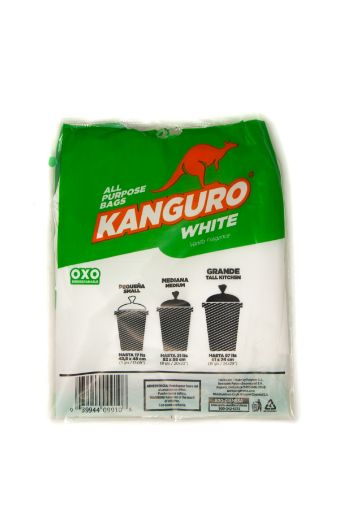 Imagen de BOLSA KANGURO PARA BASURA PEQUEÑA BLANCA 9 UND