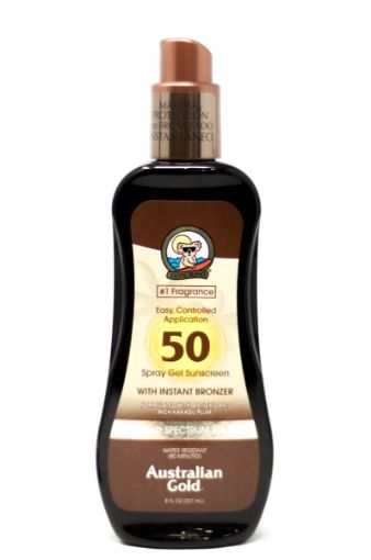 Imagen de BRONCEADOR AUSTRALIAN GOLD INSTANTÁNEO SPRAY GEL RESISTENTE AL AGUA 30 237 ML