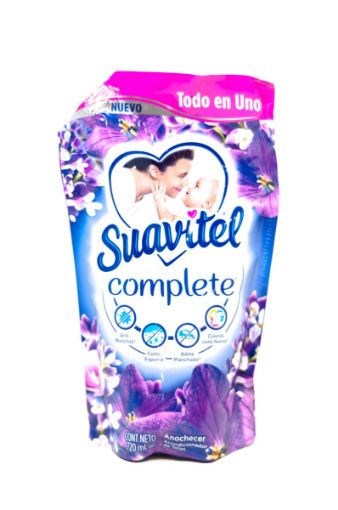 Imagen de SUAVIZANTE SUAVITEL COMPLETE PARA ROPA ANOCHECER DOYPACK 720 ML