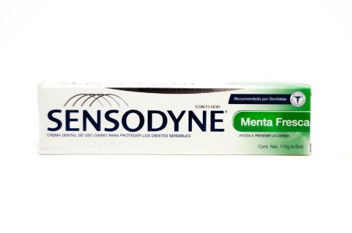 Imagen de CREMA DENTAL CON FLUOR PARA DIENTES SENSIBLES SENSODYNE MENTA FRESCA 113,00 g 