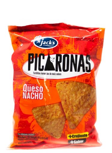 Imagen de TORTILLITAS HORNEADAS JACK'S PICARONAS QUESO NACHO 75.00 G