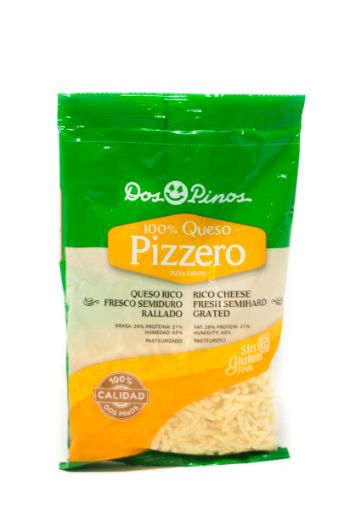 Imagen de QUESO PIZZERO DOS PINOS  RALLADO SIN GLUTEN 225.00 G