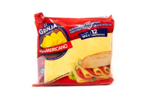 Imagen de QUESO AMERICANO LA GRANJA REBANADO 12 UND 192 G