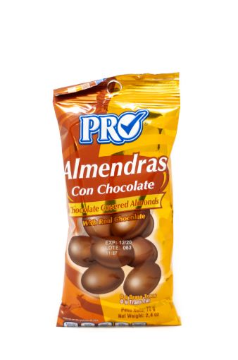 Imagen de ALMENDRAS PRO CON CHOCOLATE 70 G