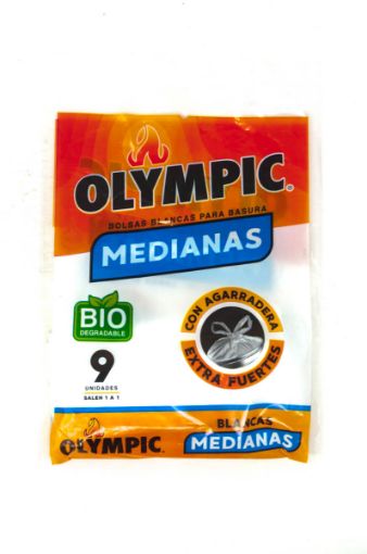 Imagen de BOLSA OLYMPIC PARA BASURA MEDIANA BLANCA 9 UND