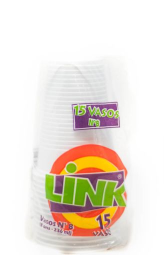 Imagen de VASO LINK PLÁSTICO DESECHABLE N° 8 15 UND