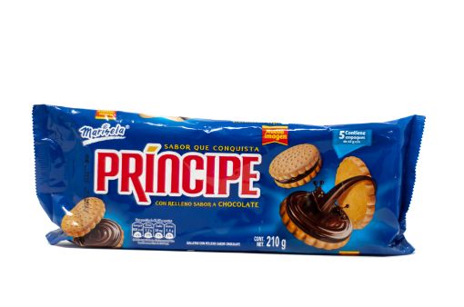 Imagen de GALLETAS MARINELA DE VAINILLA RELLENO SABOR CHOCOLATE  210.00 G