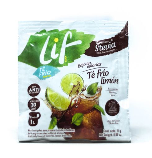 Imagen de BEBIDA LIF EN POLVO TÉ FRÍO LIMÓN CON STÉVIA 25 G