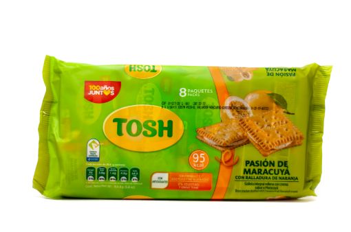 Imagen de GALLETA TOSH PASION MARACUYA 8 UND 165 G