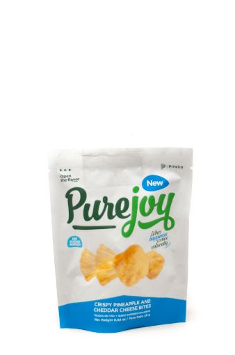 Imagen de TROZOS DE PIÑA Y QUESO CHEDDAR PUREJOY CRUJIENTES 28 G