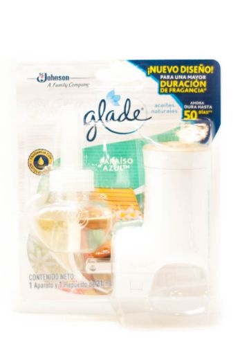 Imagen de DIFUSOR Y REPUESTO AROMATIZANTE GLADE PARAISO AZUL 21 ml 