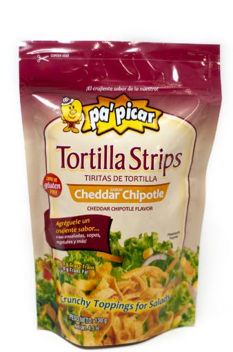 Imagen de TIRITAS PA'PICAR DE TORTILLA CHEDDAR CHIPOTLE 130 G