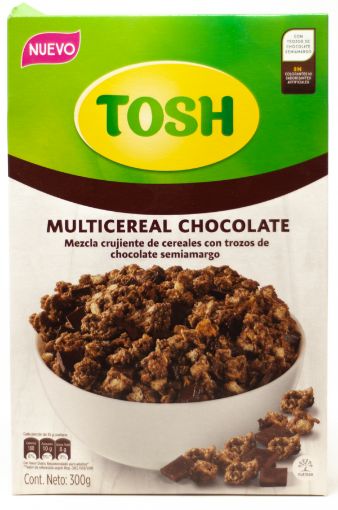 Imagen de CEREAL MULTICEREAL TOSH CHOCOLATE CAJA 300 G