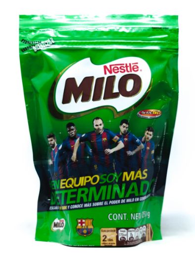 Imagen de MEZCLA EN POLVO PARA BEBIDA NESTLE MILO SABOR CHOCOLATÉ DOYPACK 250 G