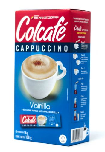 Imagen de MEZCLA PARA CAFÉ COLCAFÉ CAPPUCCINO VAINILLA 108.00 G