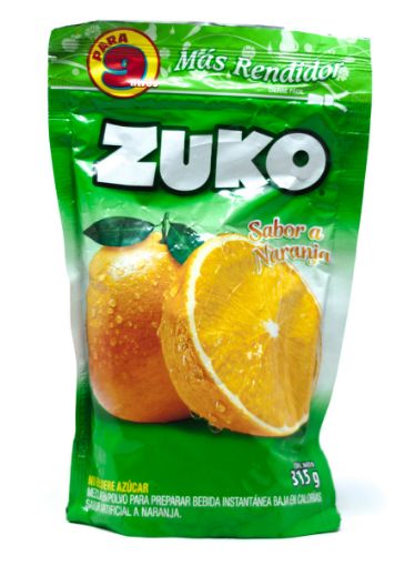 Imagen de BEBIDA ZUKO EN POLVO NARANJA 315 G