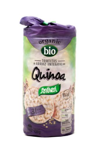 Imagen de TORTITAS SANTIVERI ORGÁNICAS DE ARROZ INTEGRAL CON QUINOA 100 G