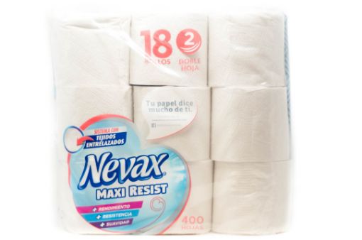 Imagen de PAPEL HIGIENICO NEVAX MAXI RESIST 400 HOJAS DOBLE HOJA 18 und 
