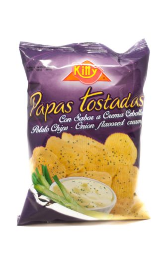 Imagen de PAPAS TOSTADAS KITTY CREMA CEBOLLA 30.00 G