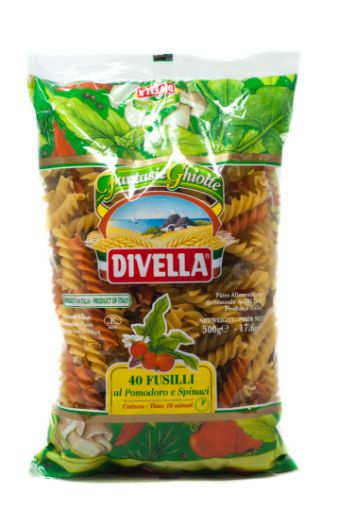 Imagen de PASTA DIVELLA FUSILLI TRICOLOR 40/I 500.00 G