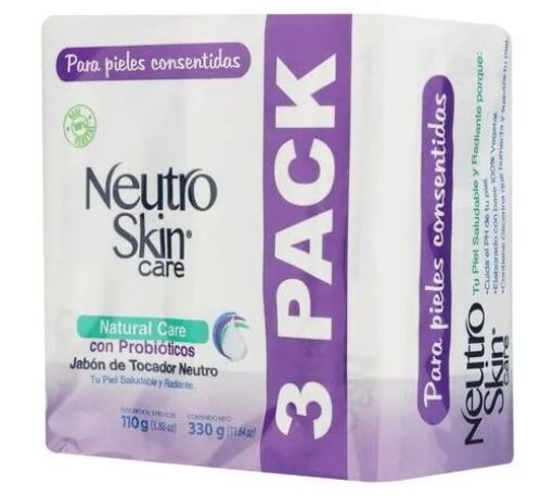 Imagen de JABON DE TOCADOR NEUTRO SKIN CARE NATURAL CARE  3 PACK  330.00 G
