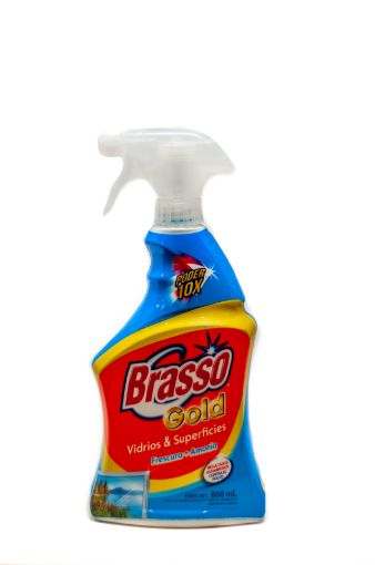 Imagen de LIMPIADOR BRASSO GOLD VIDRIOS Y SUPERFICIES AROMA FRESCURA ARMONIA 650 