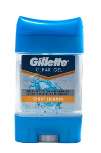 Imagen de DESODORANTE GILLETTE CLEAR GEL SPORT TRIUMPH PARA HOMBRE EN BARRA 82.00 G