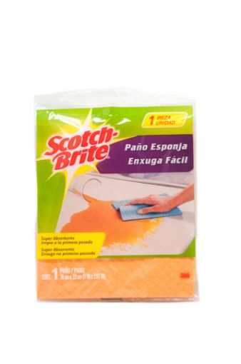 Imagen de PAÑO ESPONJA SCOTCH BRITE 18 CM X 20 CM 