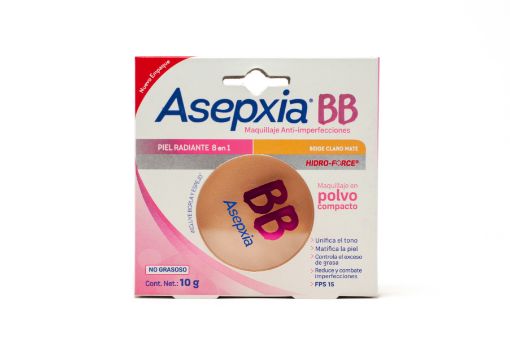 Imagen de MAQUILLAJE EN POLVO COMPACTO ASEPXIA BEIGE CLARO MATE 10.00 G