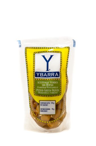 Imagen de ACEITUNA YBARRA MANZANILLA VERDE SIN HUESO DOYPACK 75 G