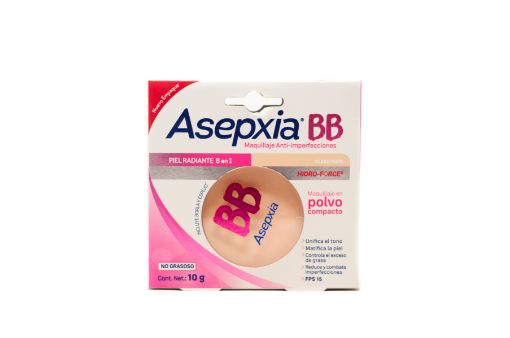 Imagen de MAQUILLAJE EN POLVO COMPACTO ASEPXIA CLARO MATE  10.00 G