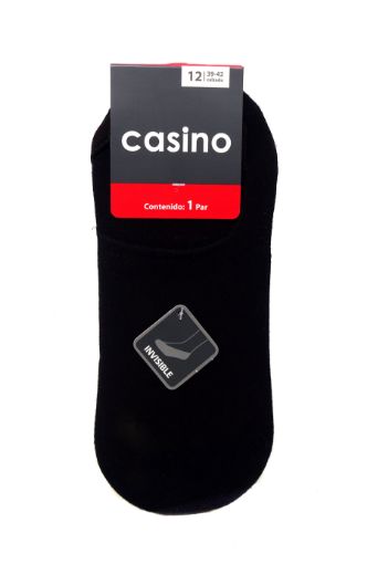 Imagen de CALCETIN CASINO PARA CABALLERO DE ALGODON COLOR NEGRO TALLA 12 CAL 1 UND