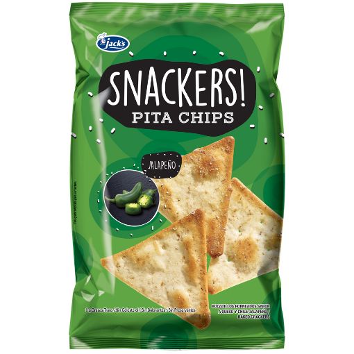 Imagen de BOCADILLOS ABARROTES JACK'S SNACKERS PITA CHIPS SABOR JALAPEÑO 175.00 G