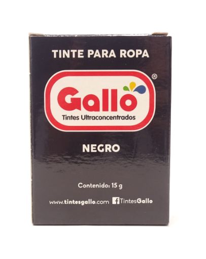 Imagen de TINTE GALLO PARA ROPA COLOR NEGRO 15.00 G