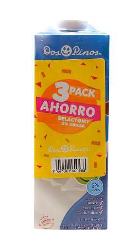 Imagen de OFERTA DOS PINOS 3 UND LECHE DELACTOMY 2% GRASA 3000 ML