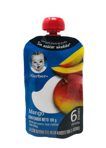 Imagen de COLADO GERBER SABOR MANGO SIN AZUCAR AÑADIDA DOYPACK  100 g 