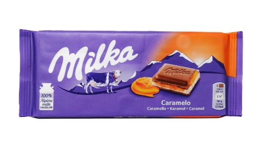 Imagen de CHOCOLATE MILKA RELLENO DE CARAMELO 100 G