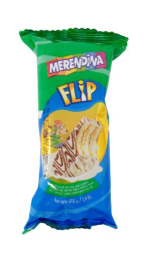 Imagen de QUEQUE POZUELO MERENDINA FLIP CHOCOLATE BLANCO 69 g 