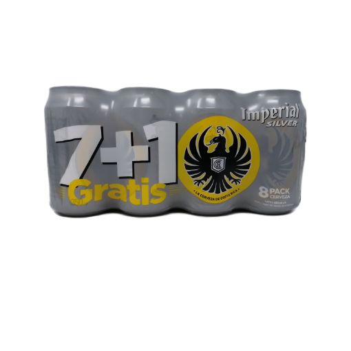 Imagen de OFERTA IMPERIAL 2800 ML - 7 UND CERVEZA SILVER 350 ML + 1 GRATIS 