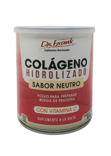 Imagen de SUPLEMENTO NUTRICIONAL DR FRANK PROTEÍNA COLÁGENO HIDROLIZADO SABOR NEUTRO CON VITAMINA C 300 G