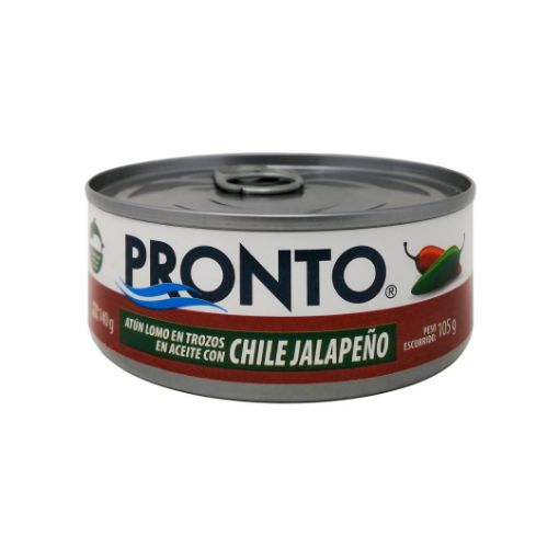 Imagen de ATUN  PRONTO LOMO EN TROZOS CON CHILE JALAPEÑO EN ACEITE 105 g 