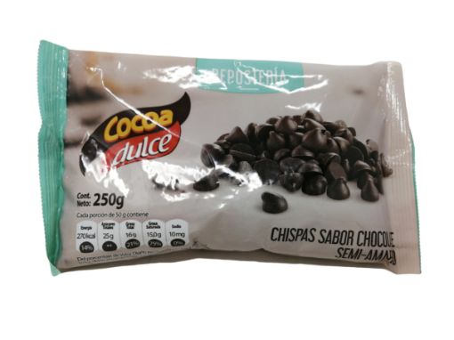 Imagen de CHISPAS COCOA DULCE DE CHOCOLATE SEMIAMARGO 250 g 