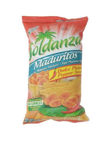 Imagen de HOJUELAS DE PLATANO SOLDANZA MADURITOS CON DULCE PICANTE 160 g 