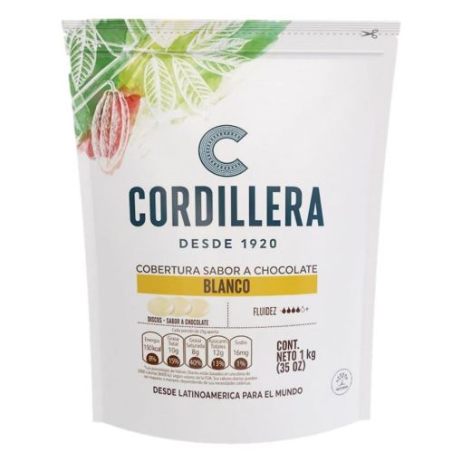 Imagen de COBERTURA DE CHOCOLATE BLANCO CORDILLERA 1000 G 