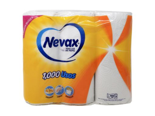 Imagen de TOALLAS DE COCINA NEVAX 1000 USOS HOJAS DOBLES  3 und 