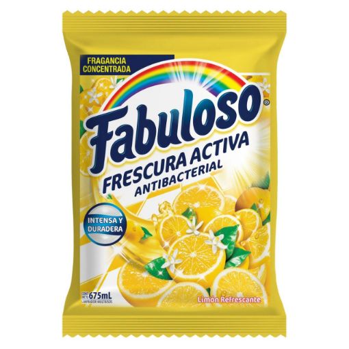 Imagen de DESINFECTANTE FABULOSO FRESCURA ACTIVA AROMA LIMÓN REFRESCANTE 675 ml 