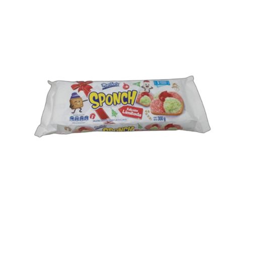 Imagen de GALLETA MARINELA SPONCH NAVIDAD 5 UND 300 g 