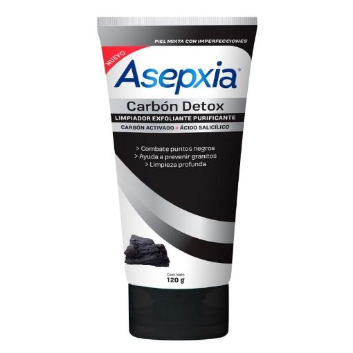 Imagen de GEL FACIAL ASEPXIA CARBÓN DETOX EXFOLIANTE 120 g 