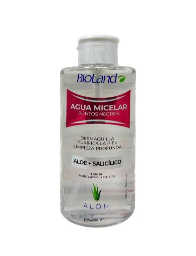 Imagen de AGUA MICELAR BIOLAND PUNTOS NEGROS CON ALOE 310,00 ml 